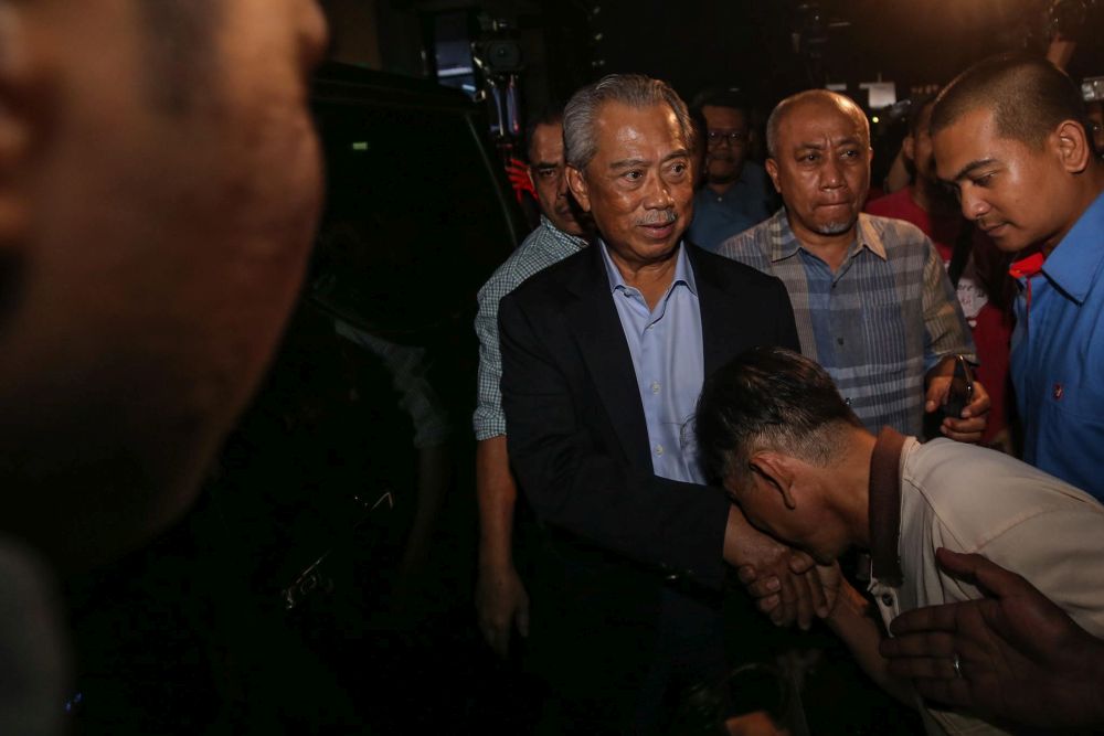 Tan Sri Muhyiddin Yassin is pictured at the Parti Pribumi Bersatu Malaysia headquarters in Petaling Jaya February 24, 2020. u00e2u20acu201d Picture by Hari Anggara