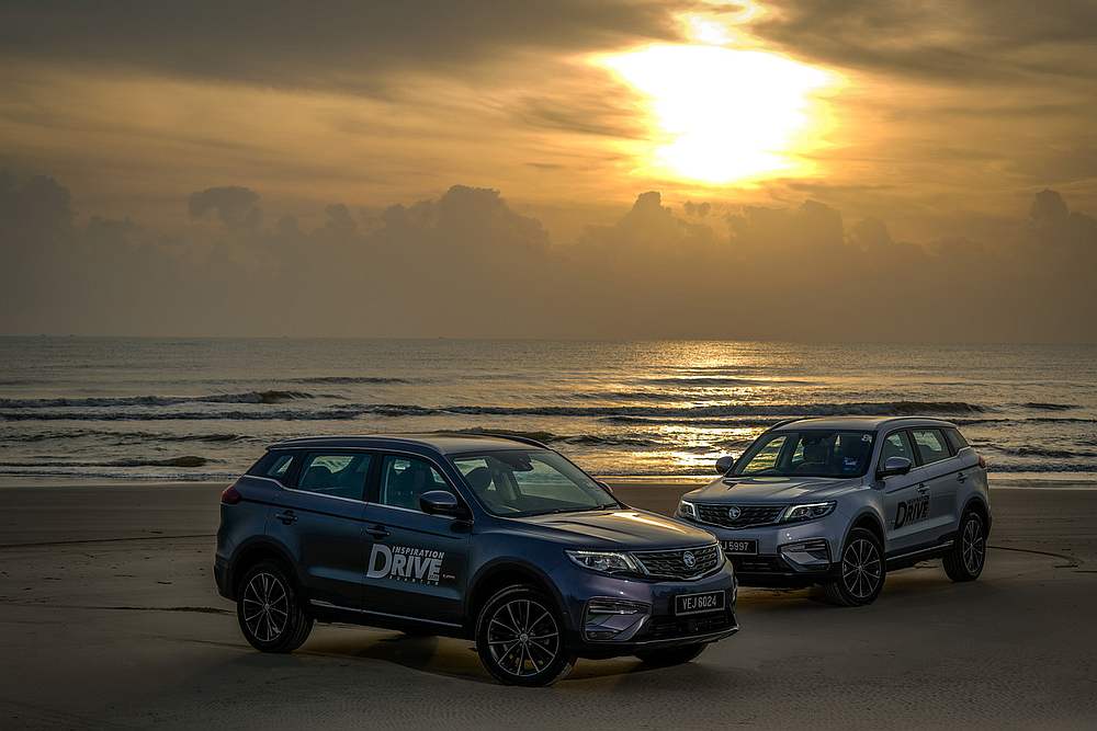 The locally-assembled 2020 Proton X70 model during a media test drive session. u00e2u20acu201d Bernama picn