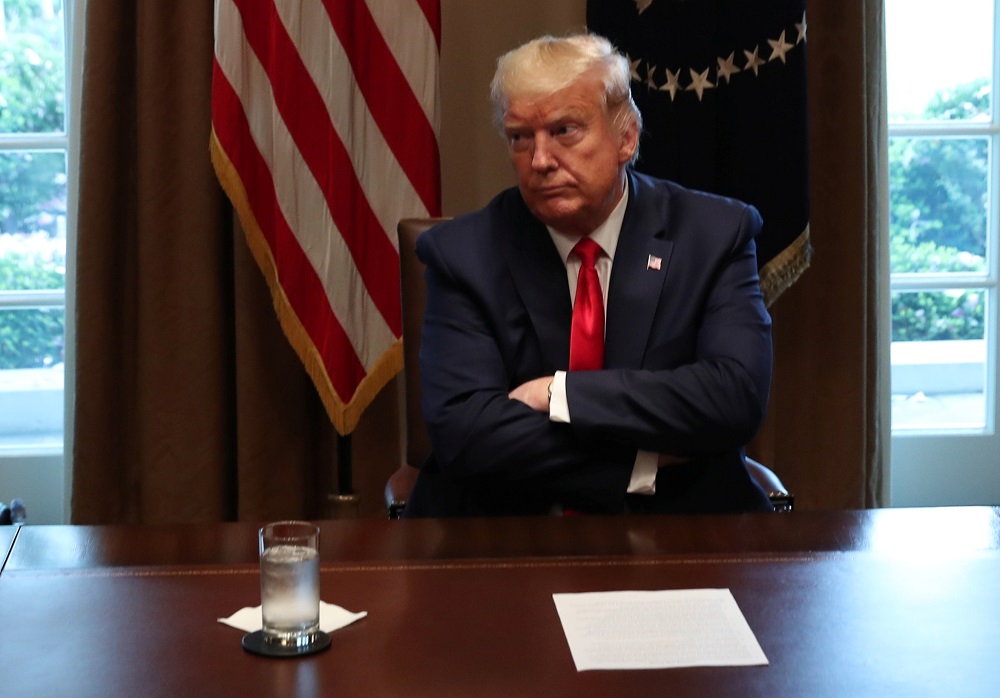 US President Donald Trump meets with representatives of US nurses organisations on coronavirus response in the Cabinet Room of the White House in Washington March 18, 2020. u00e2u20acu201d Reuters pic