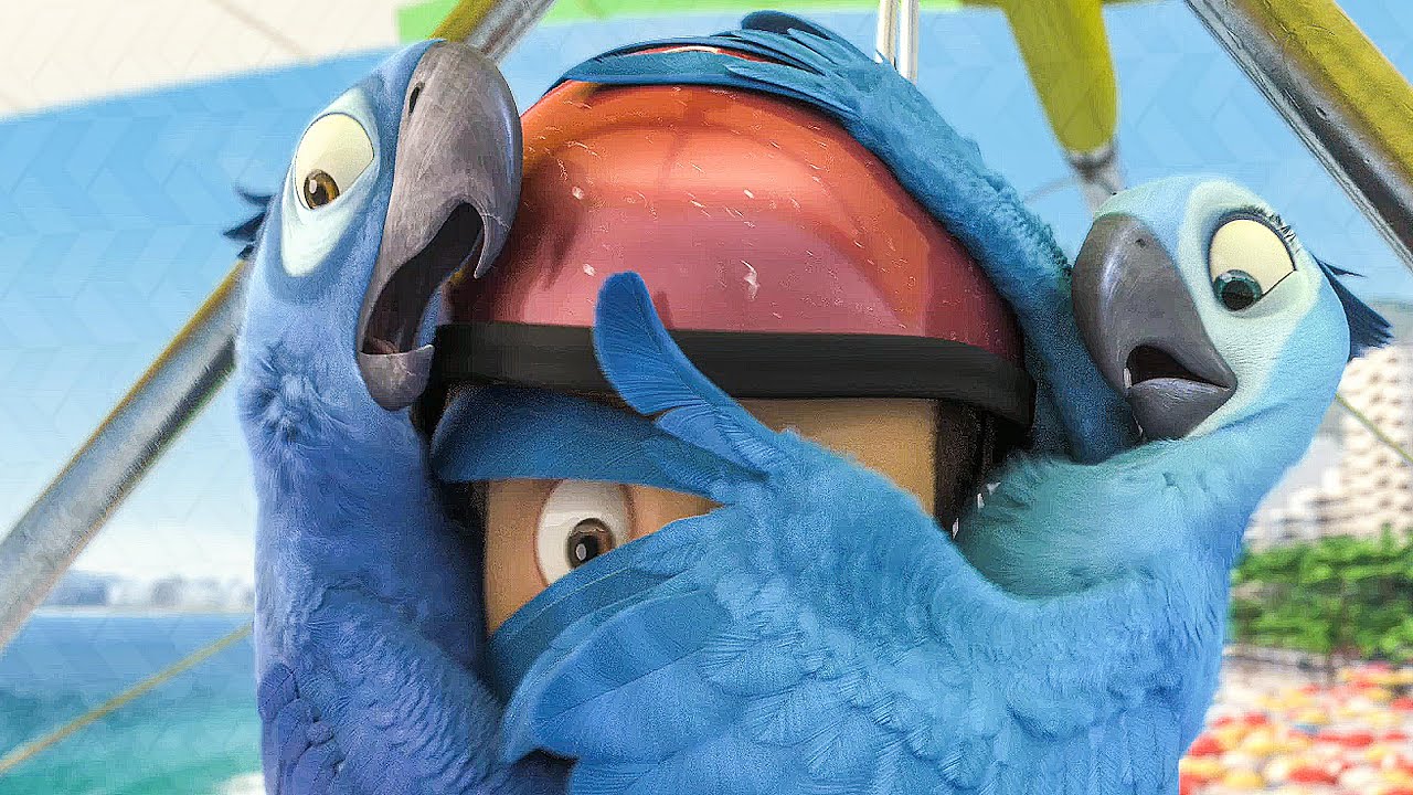 这些蓝色的金刚鹦鹉，早在2011年的动画电影《里约大冒险》中，成为家喻户晓的鸟类。-图片摘自网络-
