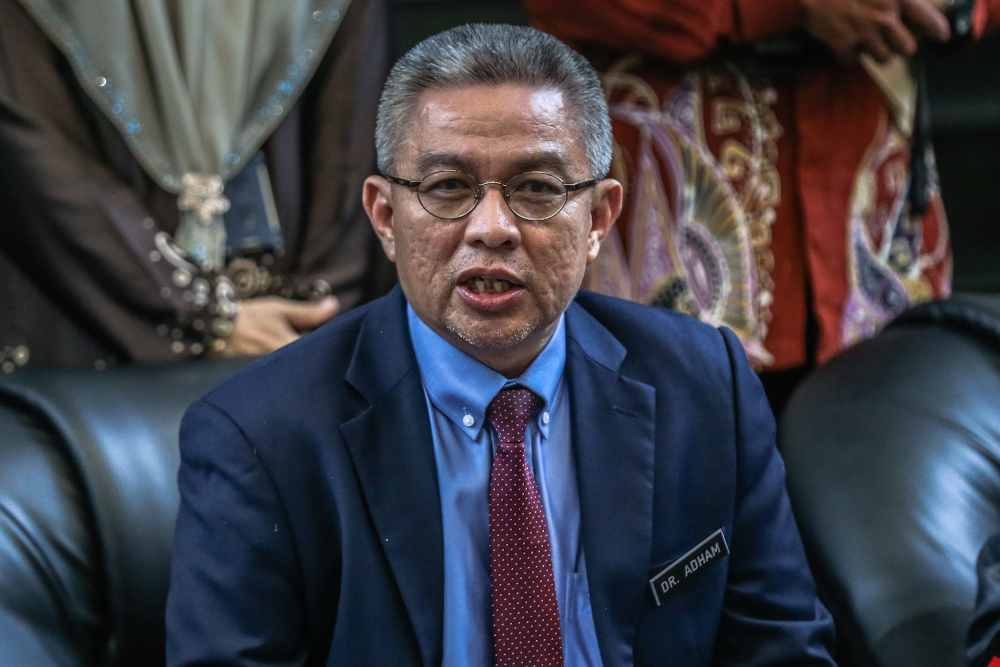 Health Minister Datuk Seri Dr Adham Baba speaks during a press conference at Hospital Sungai Buloh March 12, 2020. u00e2u20acu201d Picture by Firdaus Latif 