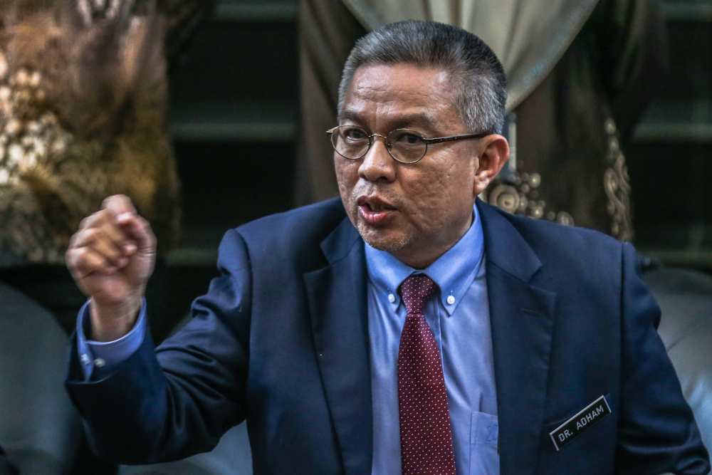 Health Minister Datuk Seri Dr Adham Baba speaks during a press conference at Hospital Sungai Buloh March 12, 2020. u00e2u20acu201d Picture by Firdaus Latif 