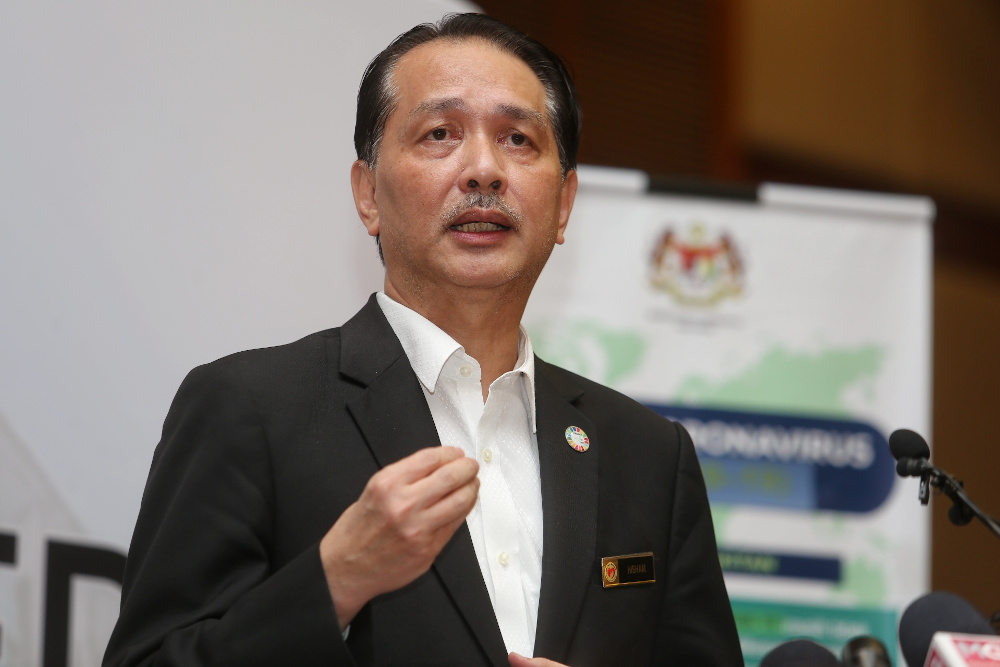 Health director-general Datuk Dr Noor Hisham Abdullah speaks during a press conference on Covid-19 in Putrajaya March 22, 2020. u00e2u20acu201d Picture by Choo Choy May