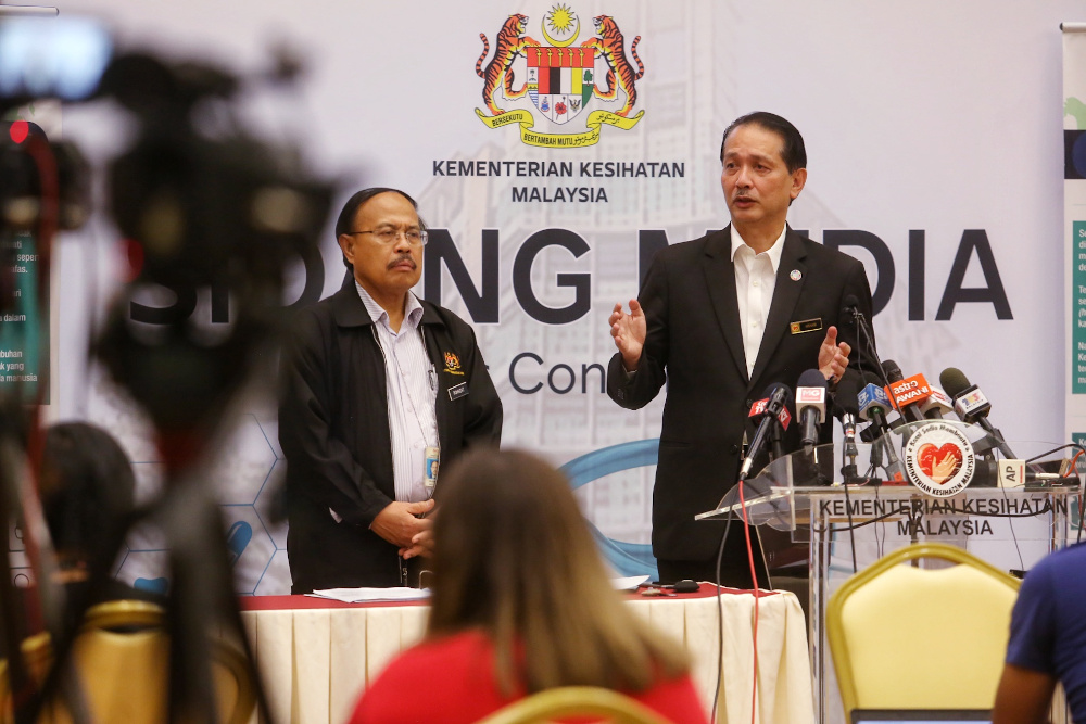 Health director-general Datuk Dr Noor Hisham Abdullah speaks during a press conference on Covid-19 in Putrajaya March 22, 2020. u00e2u20acu201d Picture by Choo Choy May