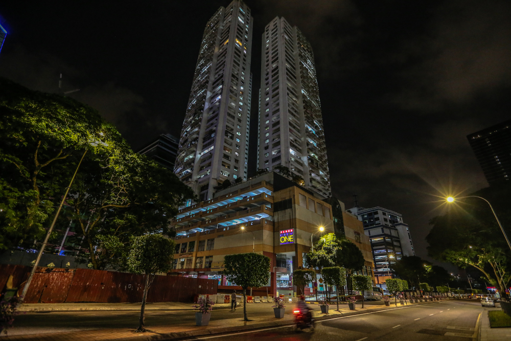 A general view of Menara City One in Kuala Lumpur March 30, 2020. u00e2u20acu201d Picture by Firdaus Latif