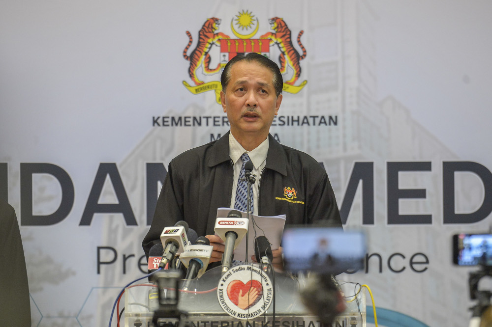 Health director-general Datuk Dr Noor Hisham Abdullah speaks during a press conference in Putrajaya March 30, 2020. u00e2u20acu201d Picture by Shafwan Zaidon 