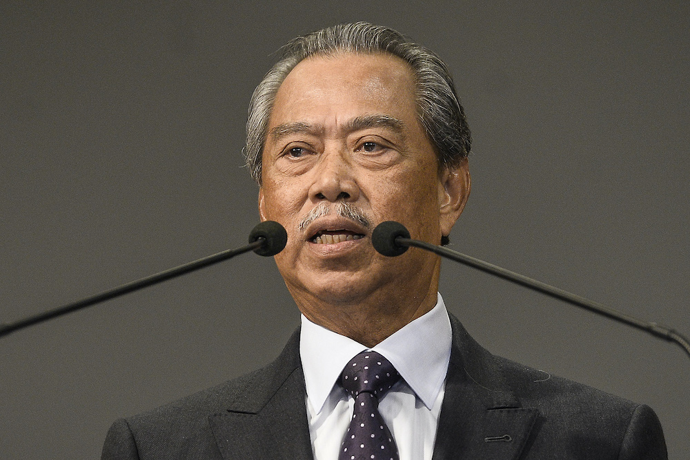 Prime Minister Tan Sri Muhyiddin Yassin speaks during a press conference in Putrajaya March 23,2020. u00e2u20acu201d Picture by Miera Zulyana