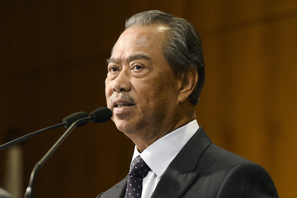 Prime Minister Tan Sri Muhyiddin Yassin speaks during a press conference in Putrajaya March 23,2020. u00e2u20acu201d Picture by Miera Zulyana