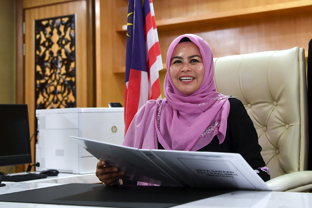 Higher Education Minister Datuk Noraini Ahmad poses for a photo at her office in Putrajaya March 10, 2020. u00e2u20acu201d Bernama pic