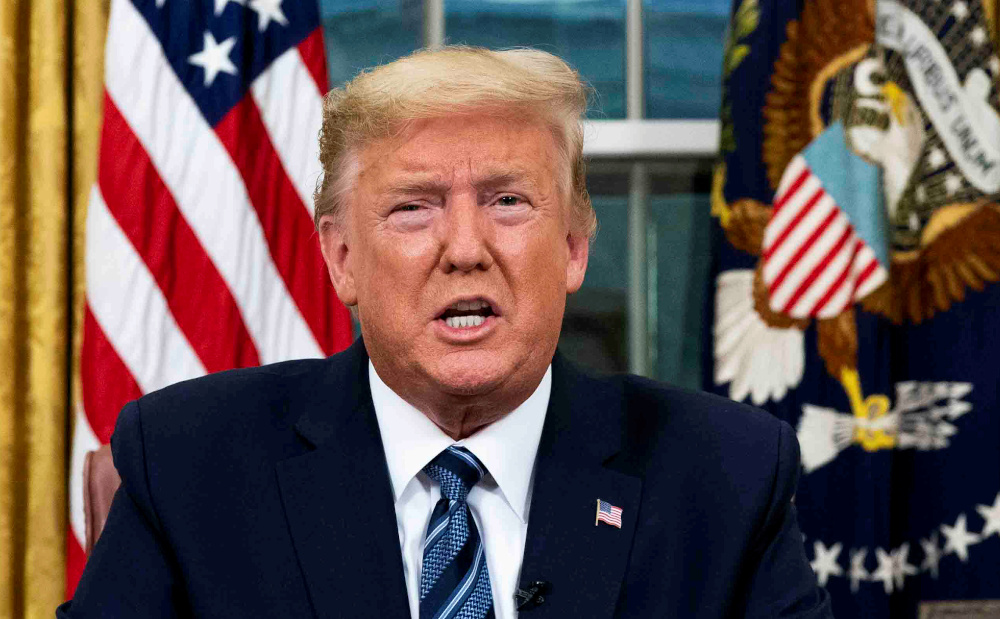 US President Donald Trump speaks about the US response to the coronavirus pandemic during an address to the nation from the Oval Office of the White House in Washington, March 11, 2020. u00e2u20acu201d Reuters pic 