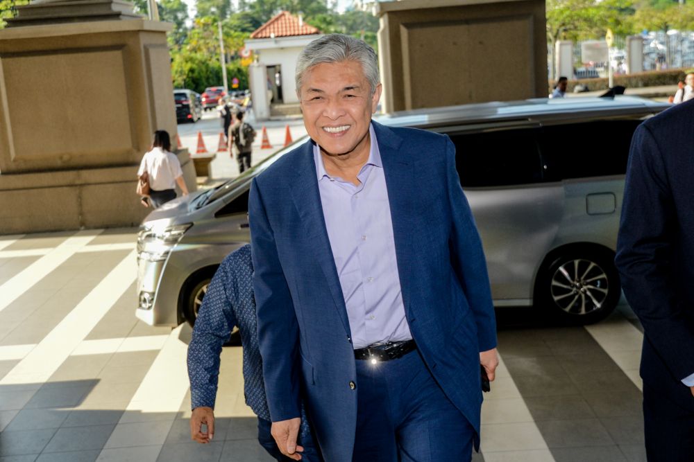 Datuk Seri Ahmad Zahid Hamidi is pictured at the Kuala Lumpur High Court March 2, 2020. u00e2u20acu201d Picture by Firdaus Latif