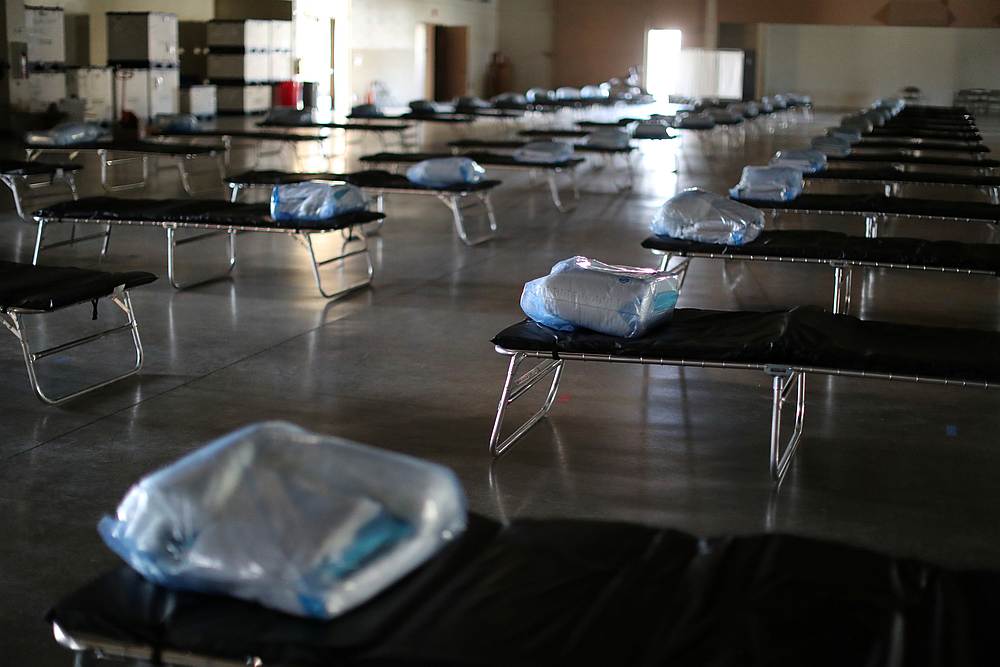 A federal medical station for up to 125  Covid-19 patients is set up to ease strain at county hospitals, in Indio, California March 26, 2020. u00e2u20acu201d Reuters pic 