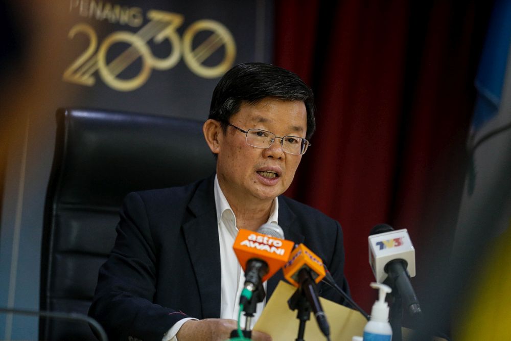 Penang Chief Minister Chow Kon Yeow speaks to the press during a media conference at Komtar March 9, 2020. u00e2u20acu201d Picture by Sayuti Zainudin
