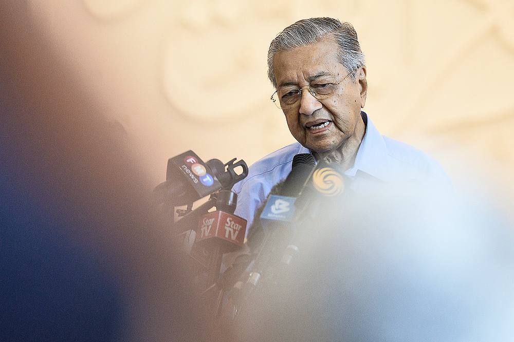 Former Prime Minister Tun Dr Mahathir Mohammad speaks during press conference in Yayasan Al-Bukhary, Kuala Lumpur March 1, 2020. u00e2u20acu201d Picture by Miera Zulyana