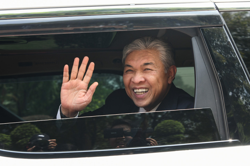 Barisan Nasional (BN) chairman Datuk Seri Ahmad Zahid Hamidi arriving at Seri Perdana March 9, 2020. u00e2u20acu201d Bernama picn