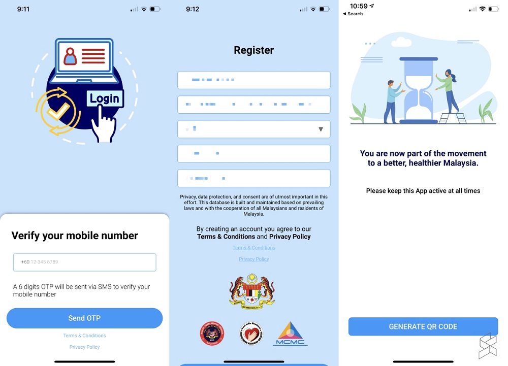 Gerak Malaysia应用程式只需要使用者填写基本资料即可。 -图片摘自SoyaCincau-