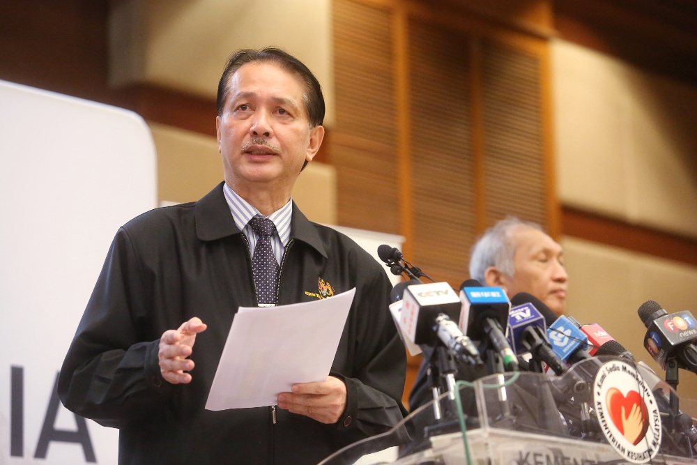 Health director-general Datuk Dr Noor Hisham Abdullah speaks during a press conference on Covid-19 in Putrajaya April 20, 2020. u00e2u20acu201d Picture by Choo Choy May