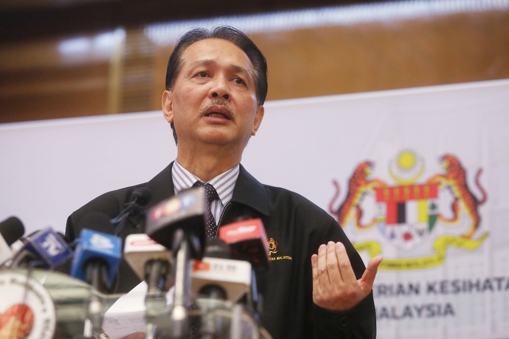 Health director-general Datuk Dr Noor Hisham Abdullah speaks during a press conference on Covid-19 in Putrajaya April 20, 2020. u00e2u20acu201d Picture by Choo Choy May