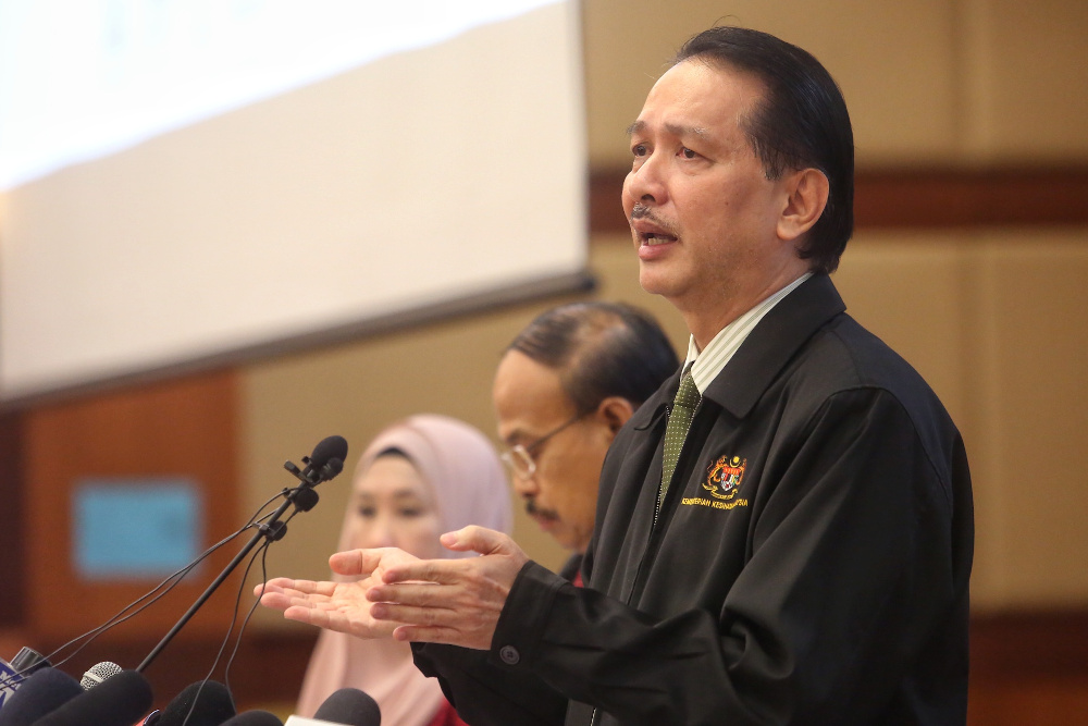Health director-general Datuk Dr Noor Hisham Abdullah speaks during a press conference on Covid-19 in Putrajaya April 27, 2020. u00e2u20acu201d Picture by Choo Choy May