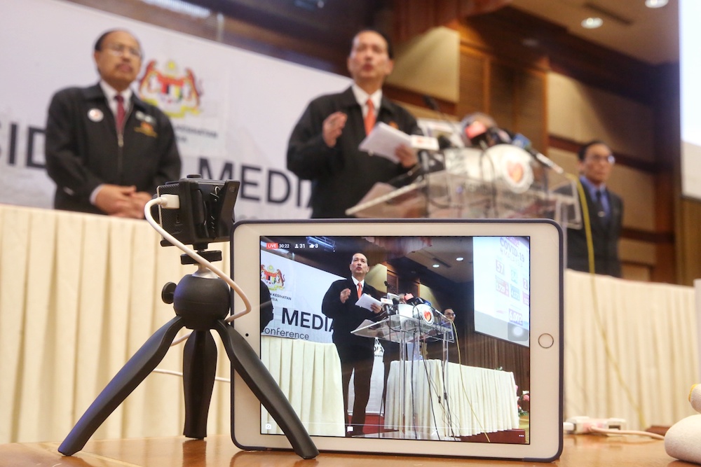 Health director-general Datuk Dr Noor Hisham Abdullah at a press conference in Putrajaya April 30, 2020. u00e2u20acu201d Picture by Choo Choy May