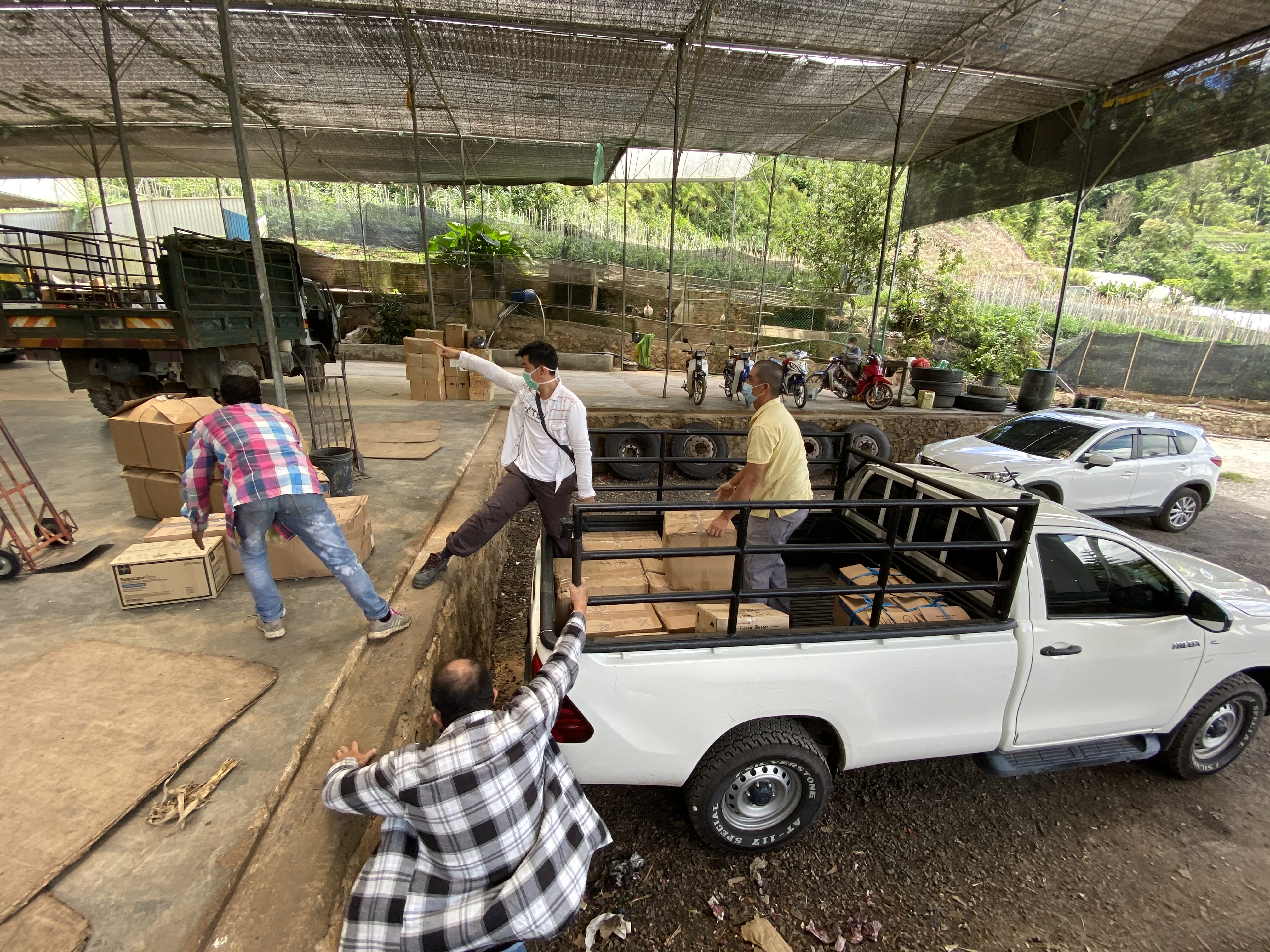 金马仑冷力的行动党志工协助筹办蔬菜物资给有需要的群体。-张玉刚供图-