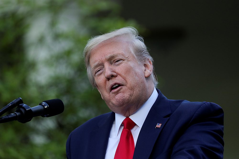 US President Donald Trump addresses a coronavirus response news conference in the Rose Garden at the White House in Washington April 27, 2020. u00e2u20acu201d Reuters pic