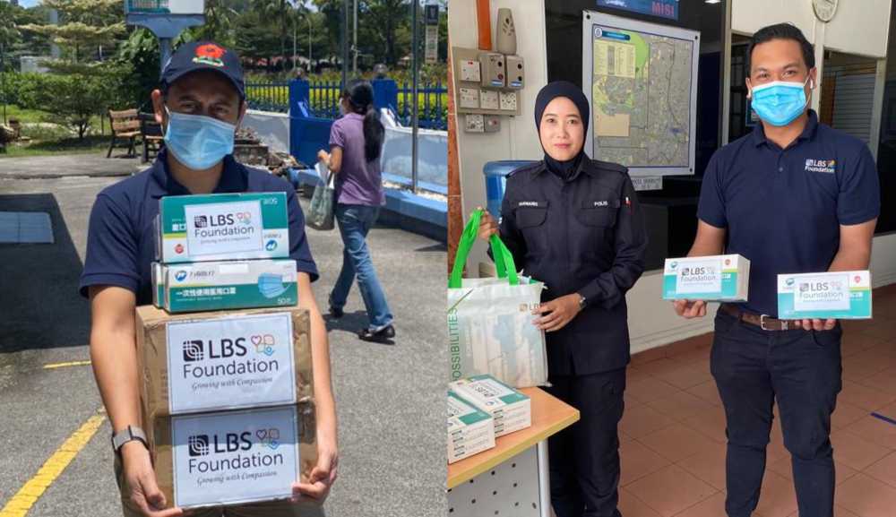 LBS Foundation dropped off the supplies yesterday to help police officers working to contain the Covid-19 pandemic in Malaysia. u00e2u20acu201d Pictures courtesy of LBS Foundation 