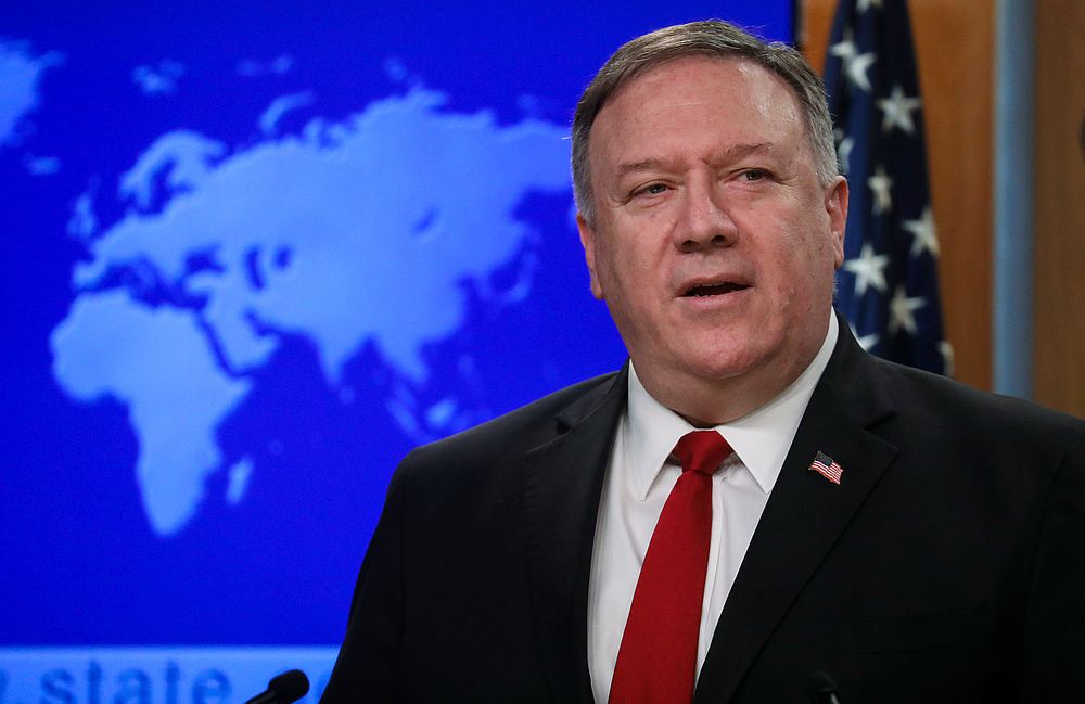 US Secretary of State Mike Pompeo addresses a news conference at the State Department in Washington April 7, 2020. u00e2u20acu201d Reuters pic