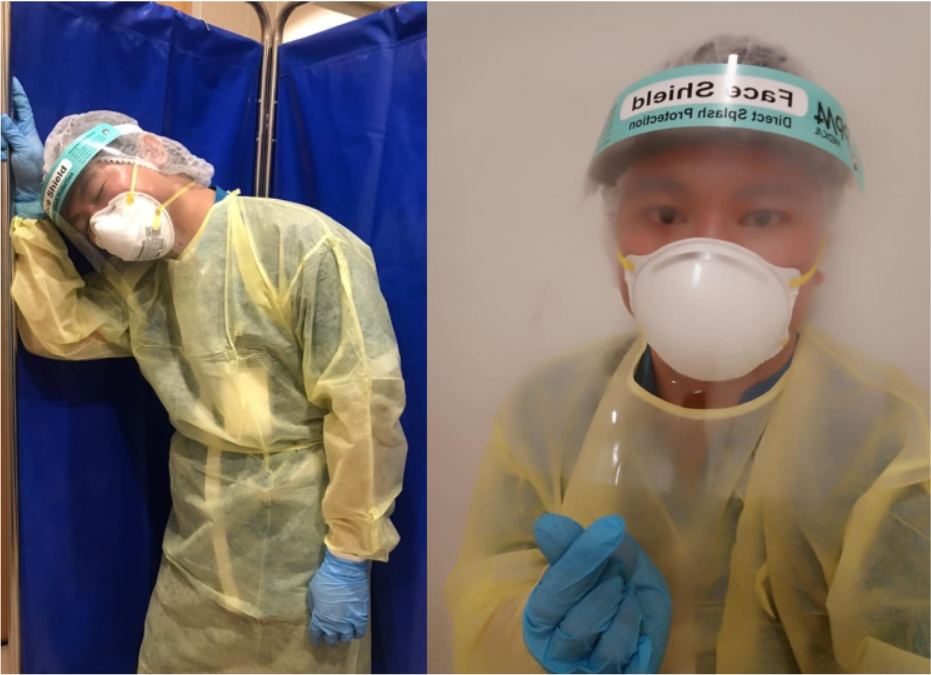 拉菲也是一名医院清理员，在新加坡樟宜综合医院负责处理确诊Covid-19案例的病房。-图片摘自Mohammad Rafiezulanwar Jaffri脸书-