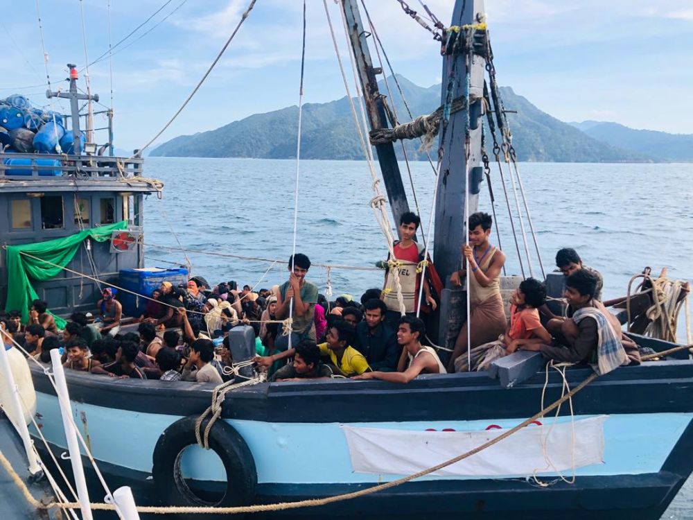 A boat carrying suspected ethnic Rohingya migrants is seen detained in Malaysian territorial waters, in Langkawi April 5, 2020. u00e2u20acu201d Reuters pic