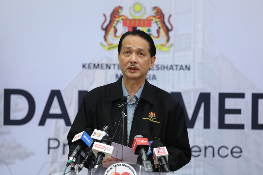 Health director-general Datuk Dr Noor Hisham Abdullah speaks during a press conference at the Ministry of Health in Putrajaya May 1, 2020. u00e2u20acu201d Picture by Yusof Mat Isa