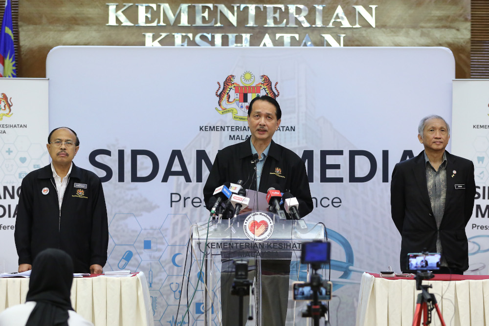 Health director-general Datuk Dr Noor Hisham Abdullah speaks during a press conference at the Ministry of Health in Putrajaya May 1, 2020. u00e2u20acu201d Picture by Yusof Mat Isa