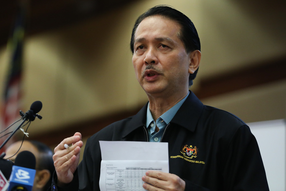 Health director-general Datuk Dr Noor Hisham Abdullah speaks during a press conference at the Ministry of Health in Putrajaya May 1, 2020. u00e2u20acu201d Picture by Yusof Mat Isa