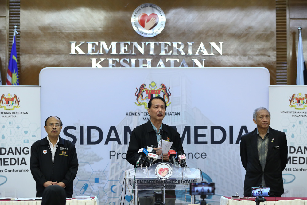 Health director-general Datuk Dr Noor Hisham Abdullah speaks during a press conference at the Ministry of Health in Putrajaya May 1, 2020. u00e2u20acu201d Picture by Yusof Mat Isa