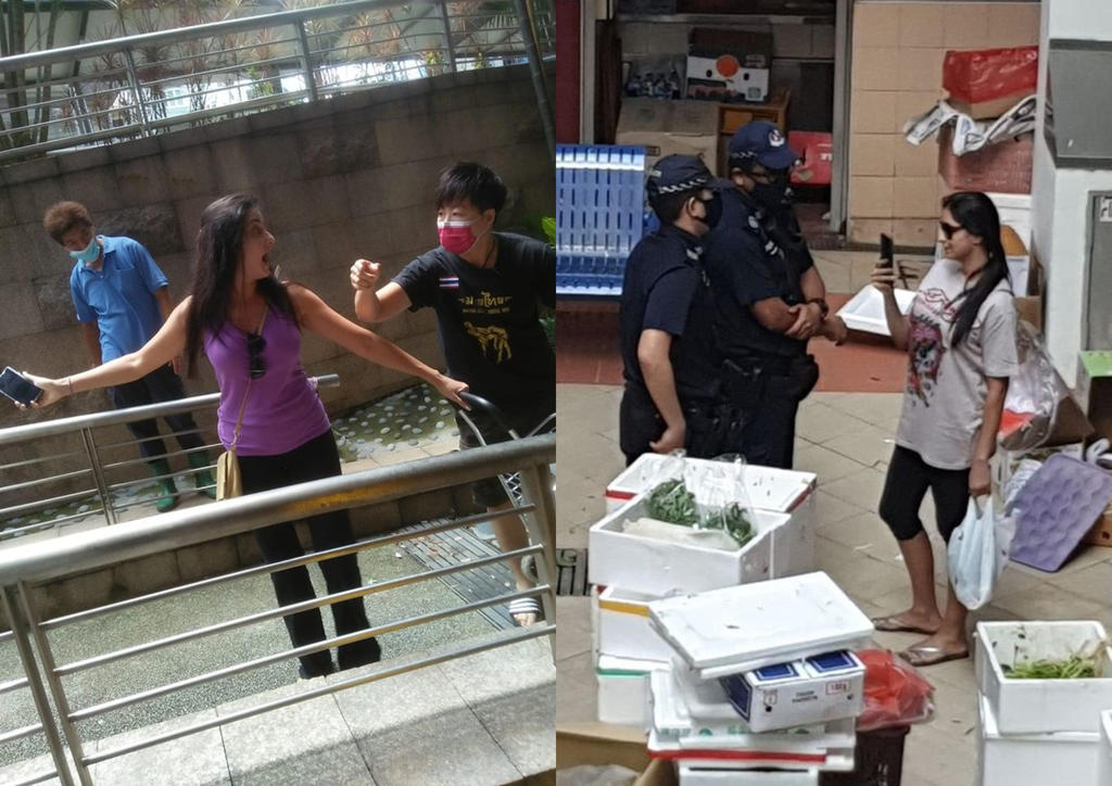 The police said that it is investigating a 40-year-old Singaporean woman for not wearing a mask and for allegedly assaulting another woman at Shunfu Mart. u00e2u20acu201d TODAY pic