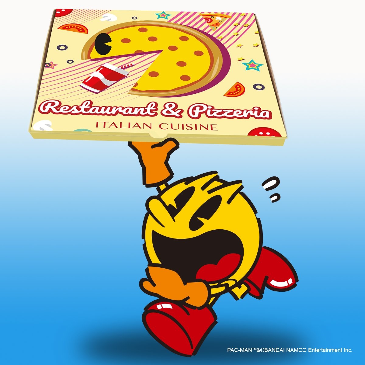 据游戏设计人的解释，Pac-Man的形象来自批萨。-图片摘自Pac-Man推特-