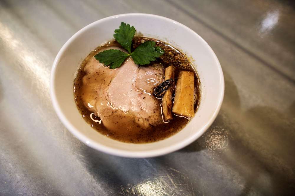 This picture taken on May 13, 2020 shows a sample bowl of cricket ramen at a kitchen in Tokyo. u00e2u20acu201d AFP pic