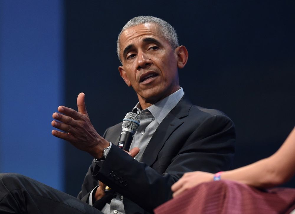 Former US President Barack Obama speaks during the u00e2u20acu02dcBits & Pretzelsu00e2u20acu2122 start-ups and founder congress in Munich, Germany, September 29, 2019. u00e2u20acu201d AFP file pic