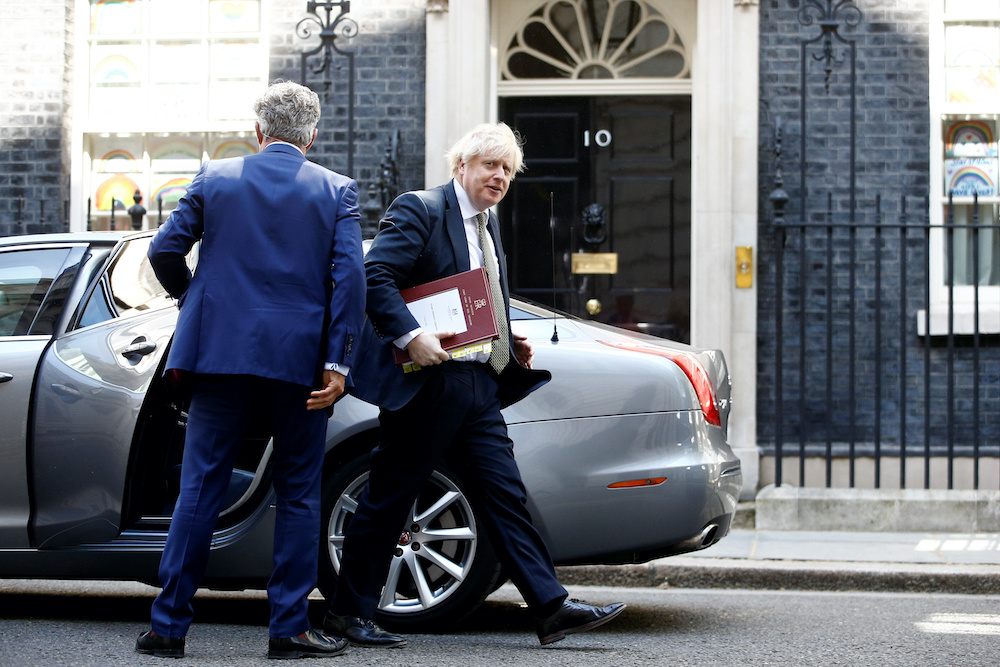 Britainu00e2u20acu2122s Prime Minister Boris Johnson arrives at 10 Downing Street, following the outbreak of the coronavirus disease, London, Britain, May 6, 2020. u00e2u20acu201d Reuters pic