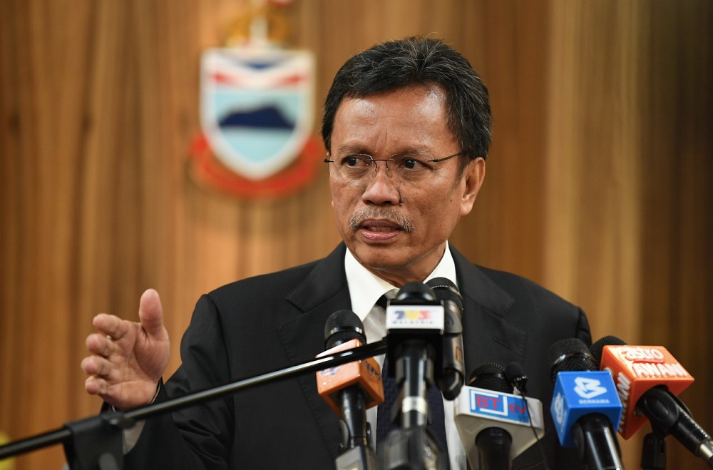 Sabah Chief Minister Datuk Seri Mohd Shafie Apdal speaks during a press conference in Kota Kinabalu May 6, 2020. u00e2u20acu201d Bernama pic