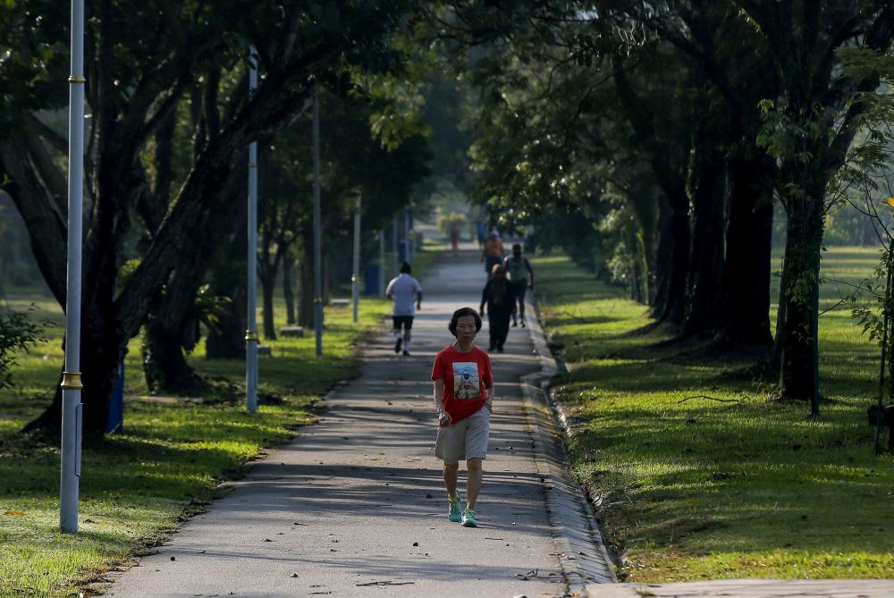 People exercise at the Sultan Abdul Aziz Recreation Park in Ipoh May 21, 2020. u00e2u20acu201d Picture by Farhan Najib