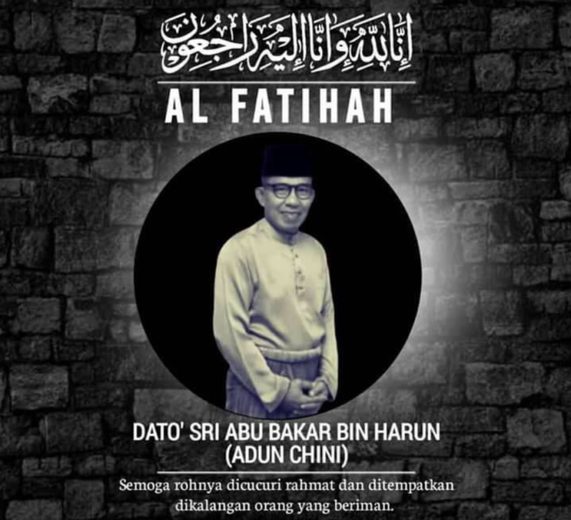 Abu Bakar died at Hospital Kuala Lumpur where he had been treated. u00e2u20acu201d Twitter screencap