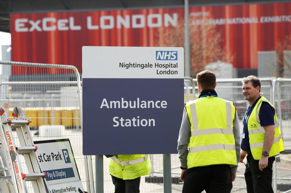 Staff put up some signs at the NHS Nightingale Hospital as the spread of the coronavirus disease (Covid-19) continues, London, Britain, April 3, 2020. u00e2u20acu201d Reuters pic