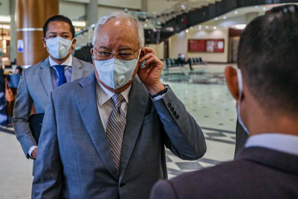 Datuk Seri Najib Razak is pictured at the Kuala Lumpur High Court May 21, 2020. u00e2u20acu201d Picture by Hari Anggara