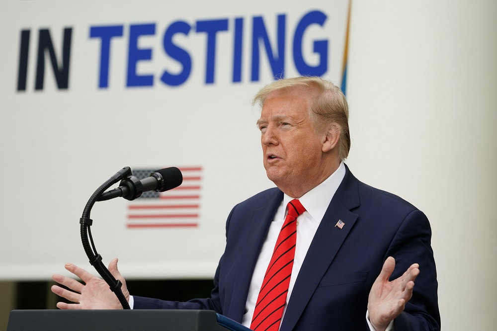 US President Donald Trump speaks during a Covid-19 outbreak response press briefing in the Rose Garden of the White House in Washington May 11, 2020. u00e2u20acu2022 Reuters pic