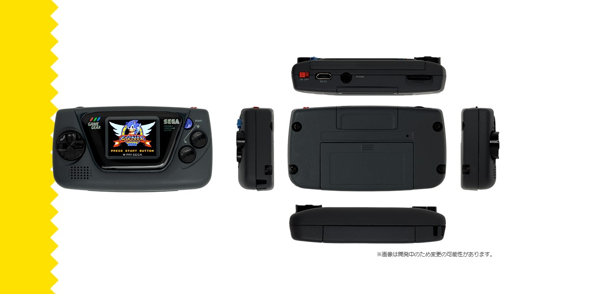 Game Gear Micro迷你掌机的大小为80 x 43 x 20mm。-图片摘自Soya Cincau-