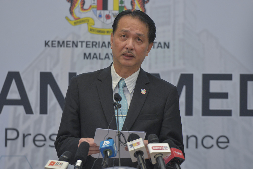 Health Director-General Datuk Dr Noor Hisham Abdullah speaks at a press conference in Putrajaya June 1, 2020. u00e2u20acu201d Picture by Shafwan Zaidon