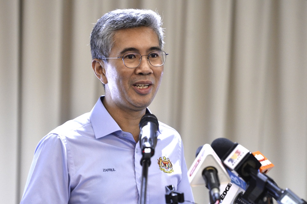 Finance Minister Tengku Datuk Seri Zafrul Abdul Aziz a press conference following a visit to the Employees Provident Fundu00e2u20acu2122s headquarters in Kuala Lumpur June 12, 2020. u00e2u20acu201d Picture by Miera Zulyana