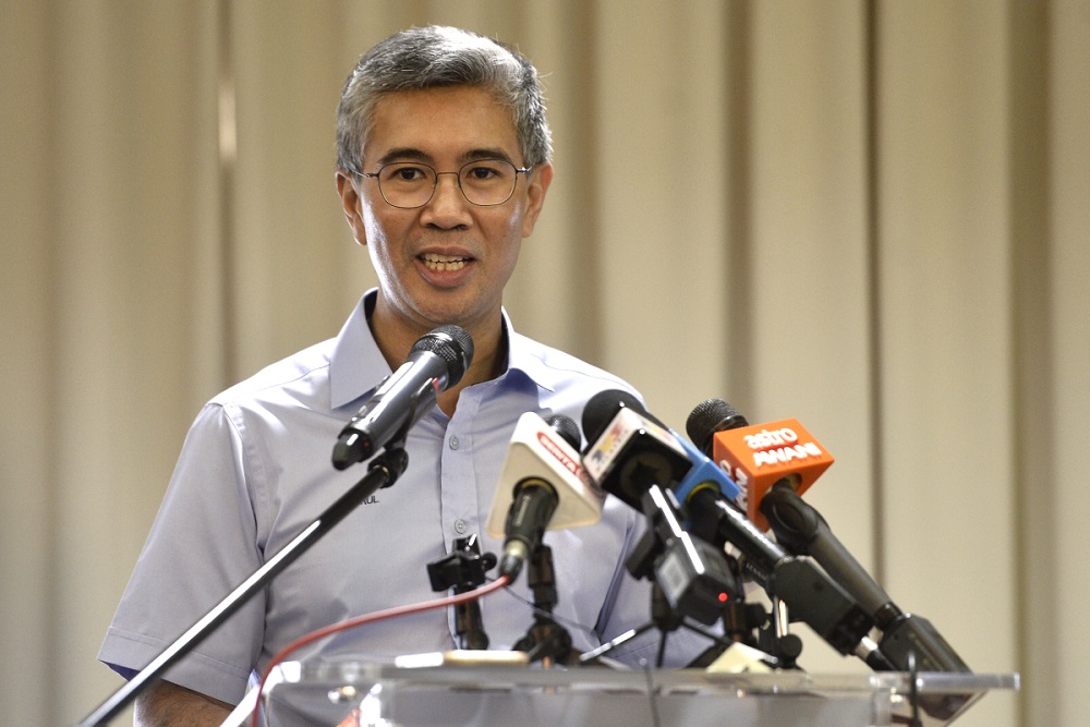 Finance Minister Tengku Datuk Seri Zafrul Abdul Aziz a press conference following a visit to the Employees Provident Fundu00e2u20acu2122s headquarters in Kuala Lumpur June 12, 2020. u00e2u20acu201d Picture by Miera Zulyana