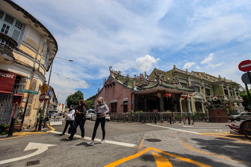 Local tourists are seen at the art district of Armenian Street in George Town June 15th. u00e2u20acu201d Picture by Sayuti Zainudin